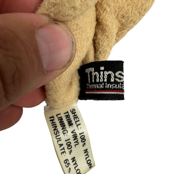 Women's Brown 100% Nylon Thinsulate Gloves Size L/XL - Picture 4 of 7